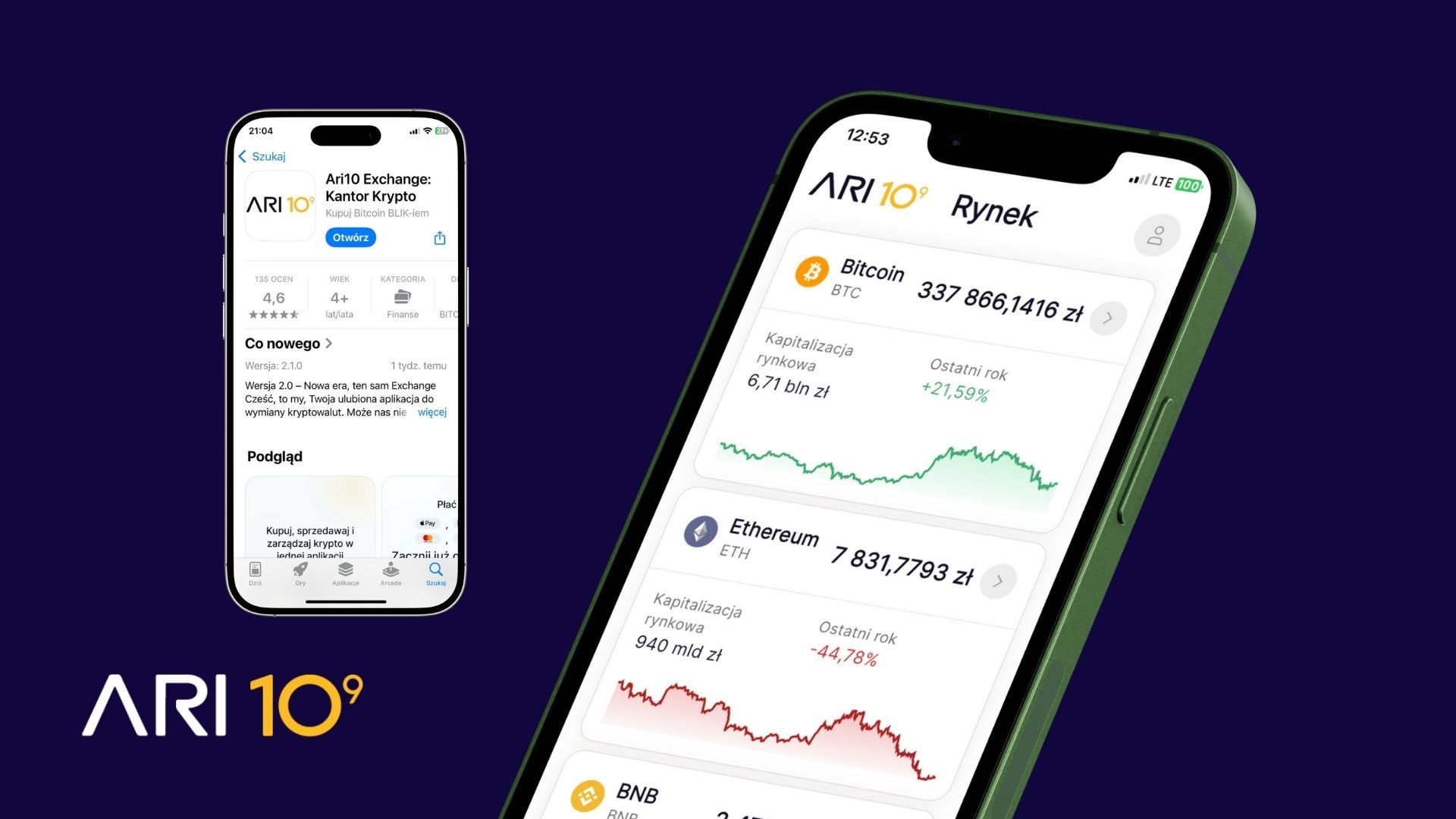 Jak używać nowej aplikacji na telefon Ari10 Exchange?